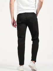 Men's Cotton Regular Fit Stretch Jeans for Spring Summer