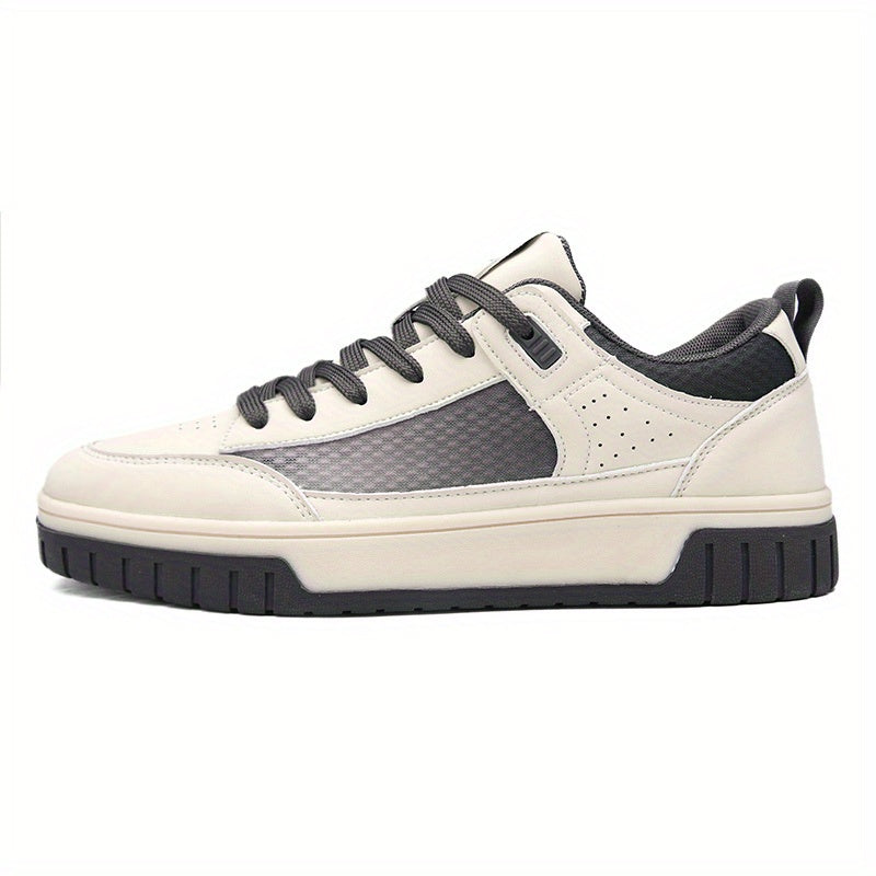 Men's Lace up Skate Shoes Good Traction PU Leather Upper