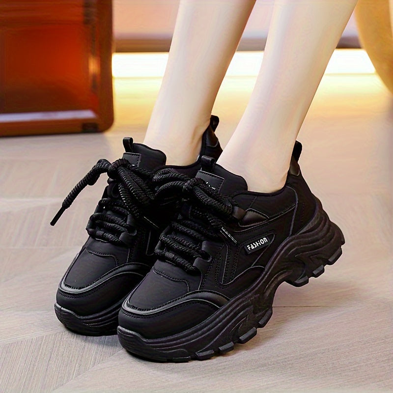 Women Chunky Dad Shoes Low Anti-slip Sneakers