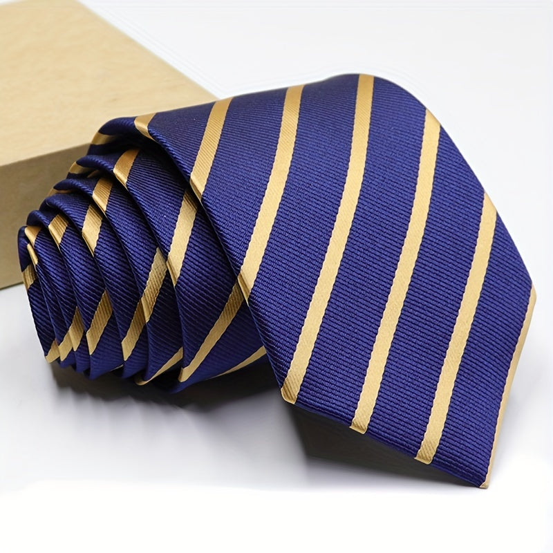 Business Formal Striped Tie Mens Stripe Silk Tie Classic Striped Jacquard Tie
