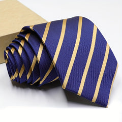 Business Formal Striped Tie Mens Stripe Silk Tie Classic Striped Jacquard Tie