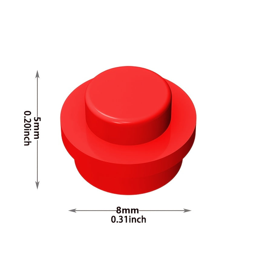 500pcs 1x1 Round Plate Building Blocks Set Compatible with 4073 DIY Pixel A