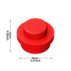 500pcs 1x1 Round Plate Building Blocks Set Compatible with 4073 DIY Pixel A