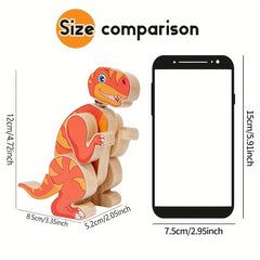 Wooden Dinosaur Building Blocks Toy for Ages 6-12