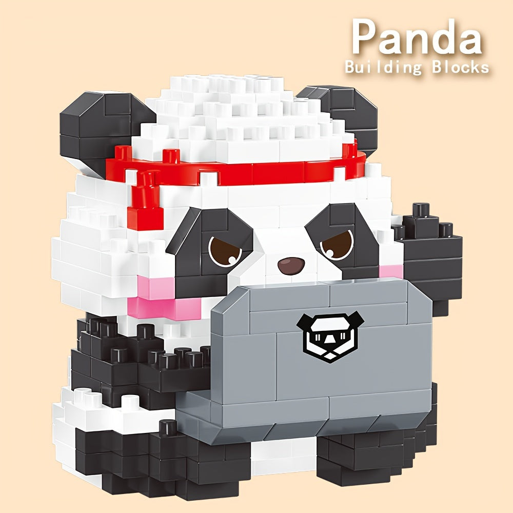 Panda Building Blocks DIY Animal Model Assembled Buillding Block Toys