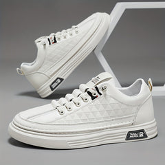 Men's Lace up Sneakers PU Leather Skate Shoes