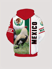 Eagle Snake Print Hoodie Men Graphic Hooded Pullover Spring Autumn