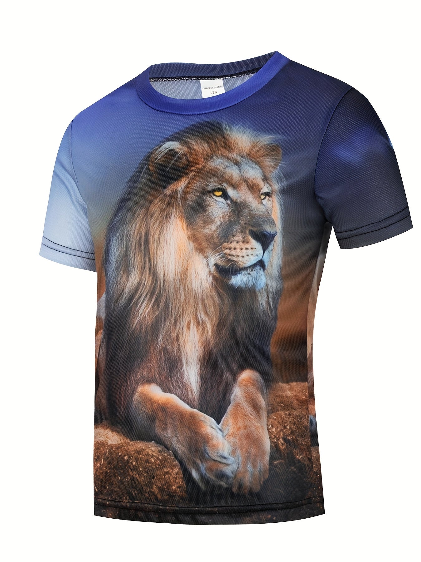 Kids Lion Graphic T Shirt Quick Dry