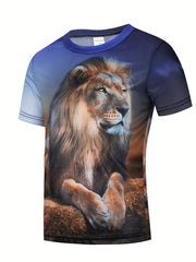 Kids Lion Graphic T Shirt Quick Dry