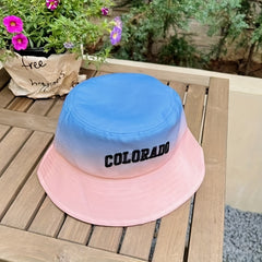 COLORADO Gradient Bucket Hat Lightweight Sunscreen Hip Hop Fisherman Cap