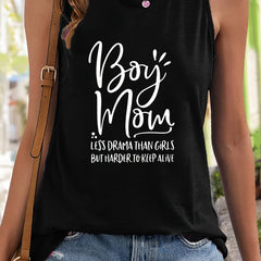 Sleeveless Sports Vest Round Neck Casual Top Women's Activewear