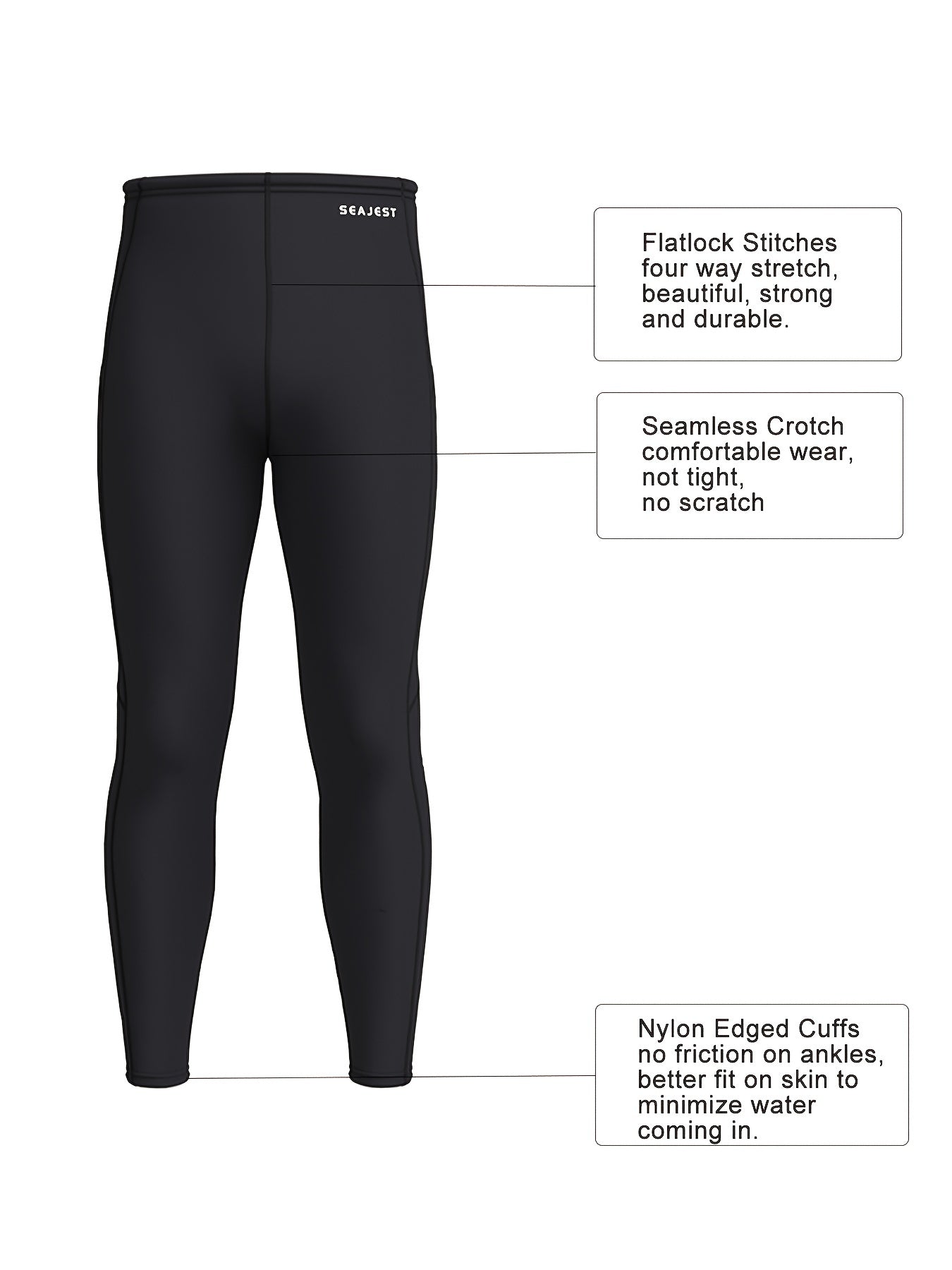 Men's Neoprene Diving Trunks Leggings Warm Quick Dry Compression Pants