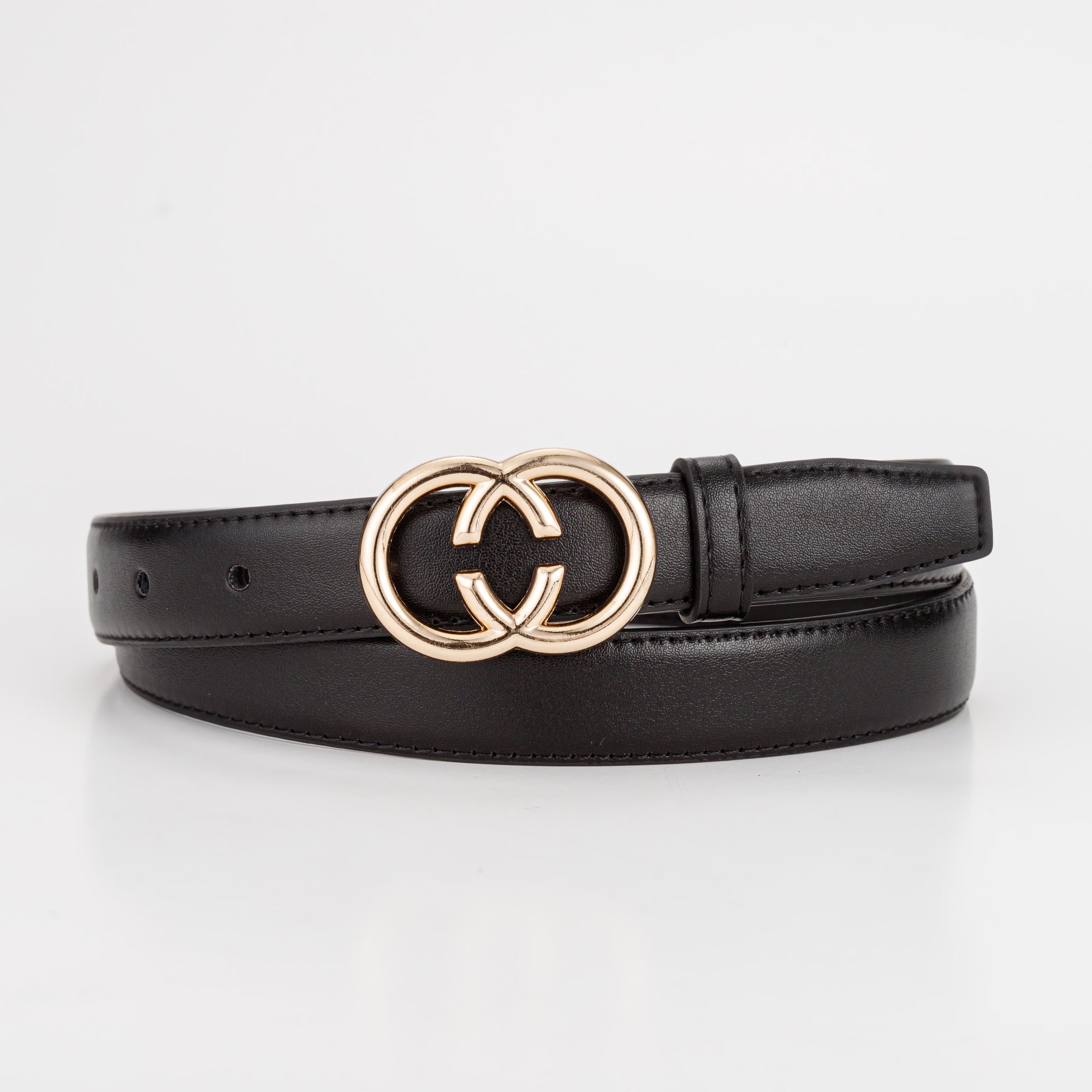 Round Buckle Belt Girls Boys Casual Decorative Accessories