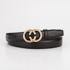 Round Buckle Belt Girls Boys Casual Decorative Accessories
