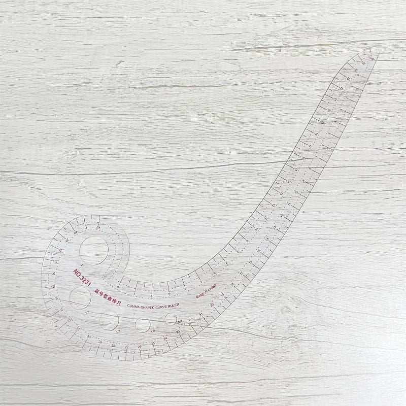 1pc DIY Sewing Ruler French Curve Comma Shaped Ruler For Pattern Making