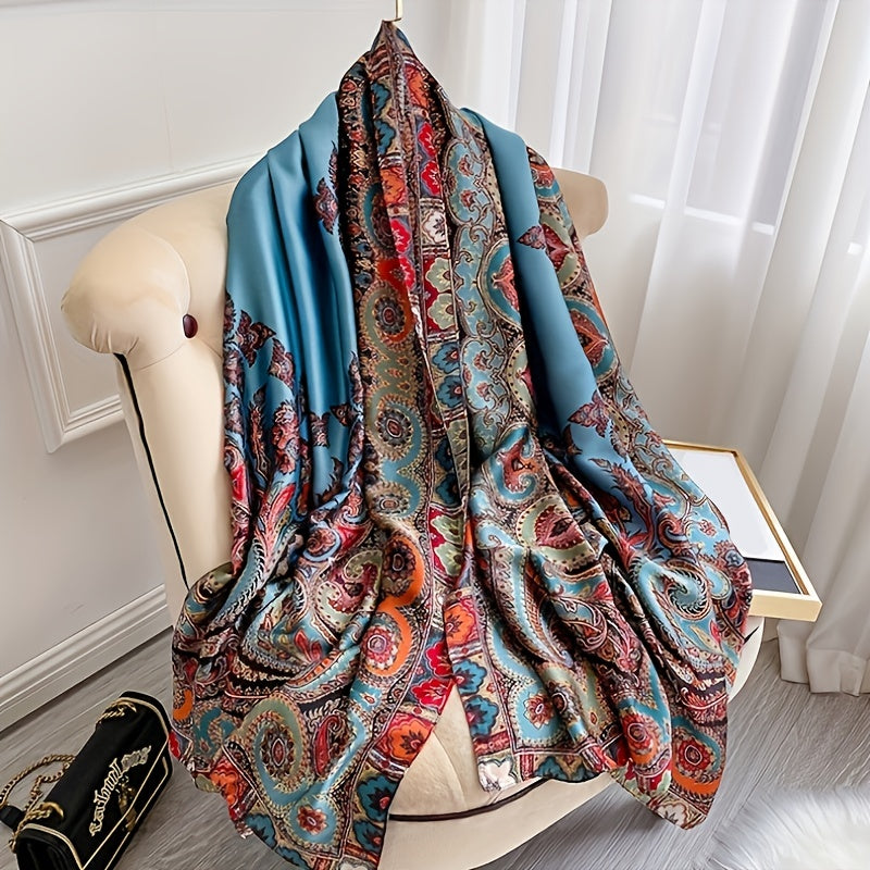 Boho Paisley Scarf Shawl Wrap Head Wrap Casual Daily Gift for Mother's