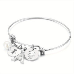BFF English Letter A G Pendant Bracelet For Girls - Friends Gift