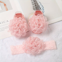 Baby Girls Headband & Socks Set Floor Socks And Hair Accessories