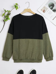 Block Long Sleeve Sports T shirts V neck Casual Running Tops Women's Tops