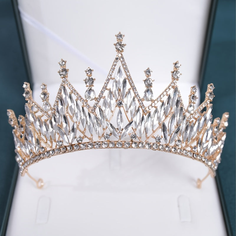 Silver Rhinestone Crystal Tiara Bridal Flower Girl Crown