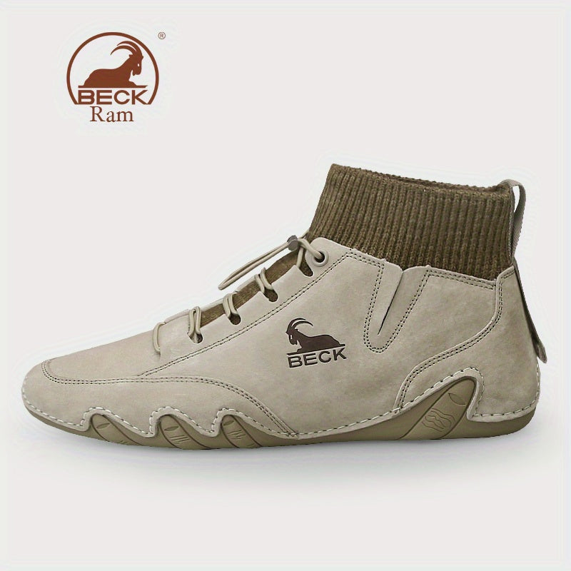 Men's No Tie Ankle High Sock Shoes Casual Walking Boots