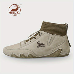 Men's No Tie Ankle High Sock Shoes Casual Walking Boots