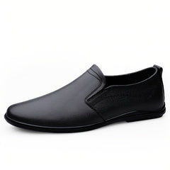 Men Leather Loafer Shoes Slip On Lightweight Dress Shoes