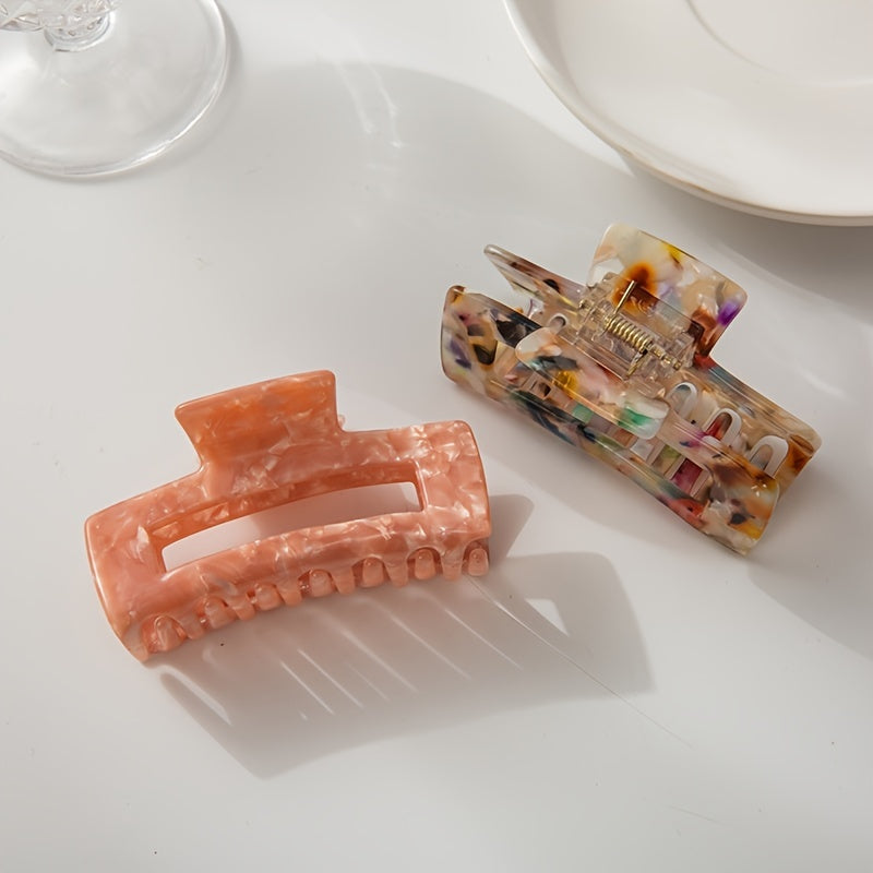 Square Geometric Hair Claw Clip Non Slip Strong Hold Grip Hair Jaw Clip