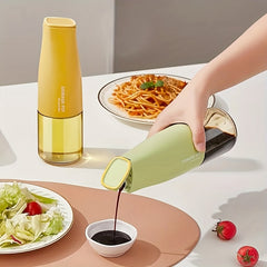 Leak-proof Glass Dispenser Bottle 16.9oz 500ml for Seasoning Vinegar Condiments