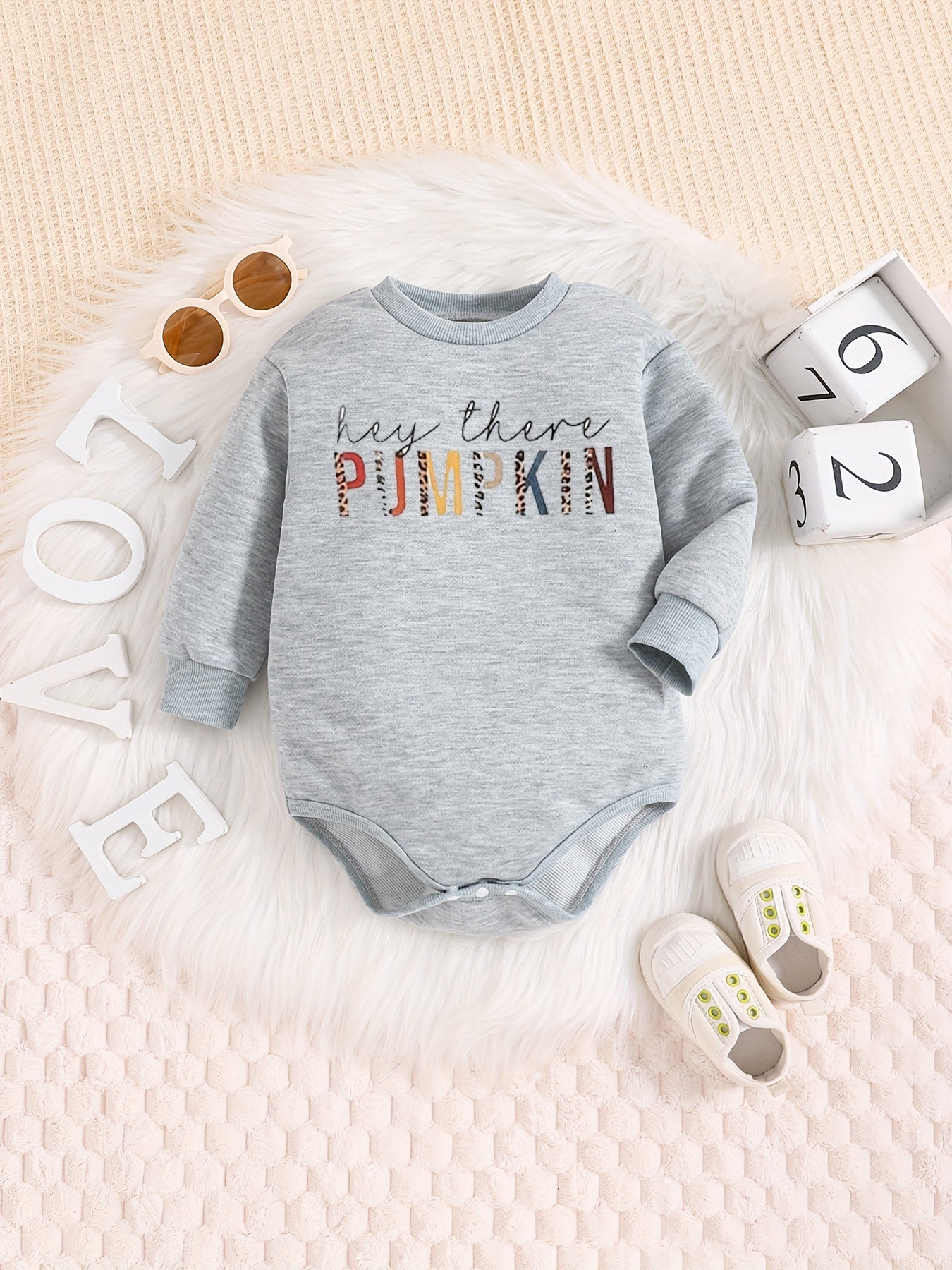 Baby Boy Casual Onesie HET THERE PUMPKIN Print Romper