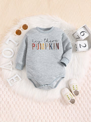 Baby Boy Casual Onesie HET THERE PUMPKIN Print Romper