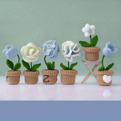DIY Crochet Material Pack Braided Potted Ornaments Crochet Wool Ball Fabric
