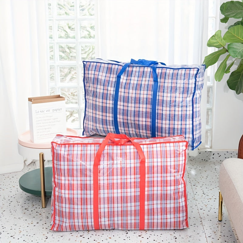 2pcs Waterproof Woven Bags Large Hand Held Packaging And Moving Bags