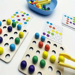 Wooden Bead Clip Game Math & Number Learning Activity