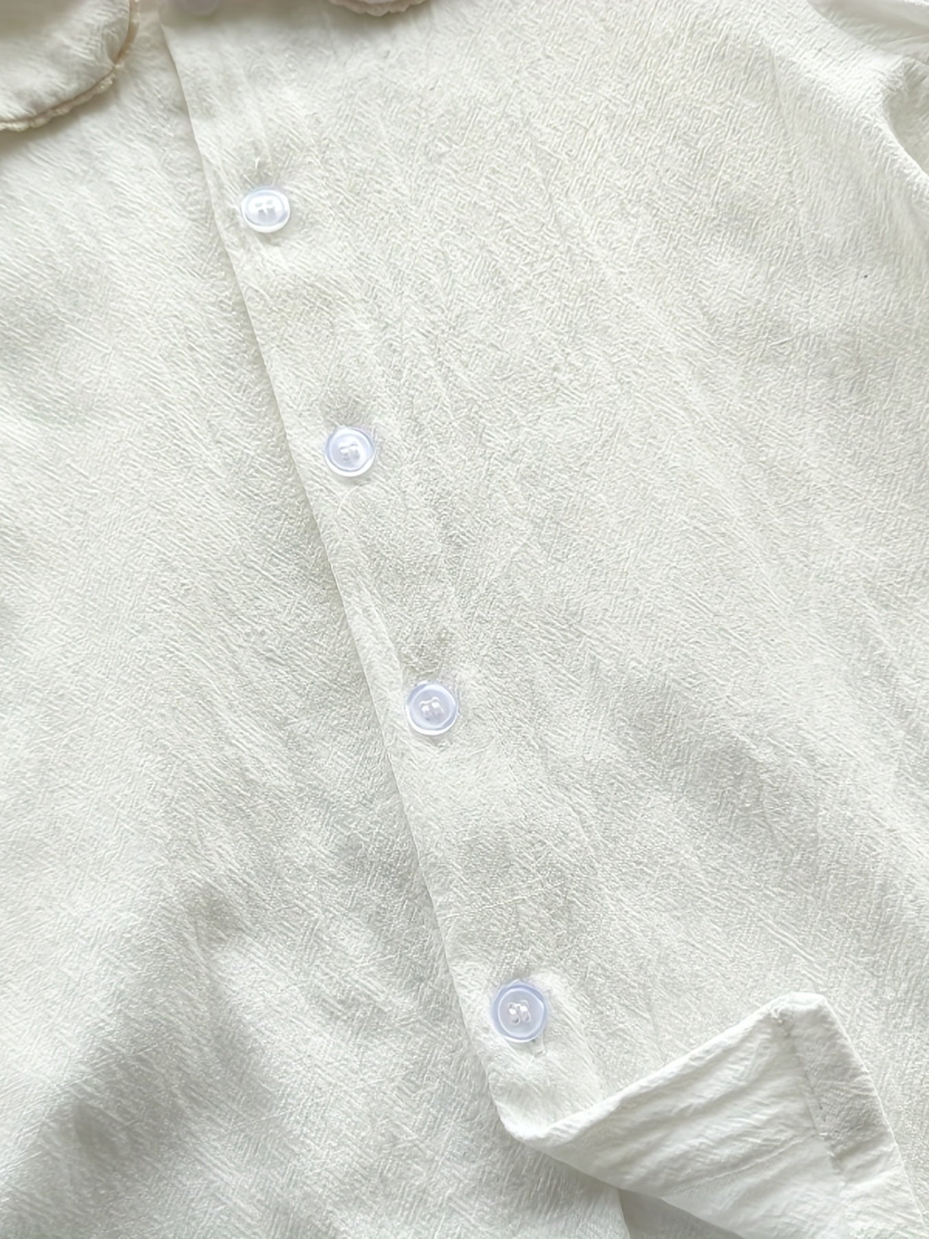 Toddler Girls Casual Blouse Button Round Collar Shirt