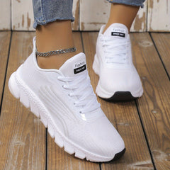 Women's Breathable Running Shoes Lace up Non Slip Sports Sneakers