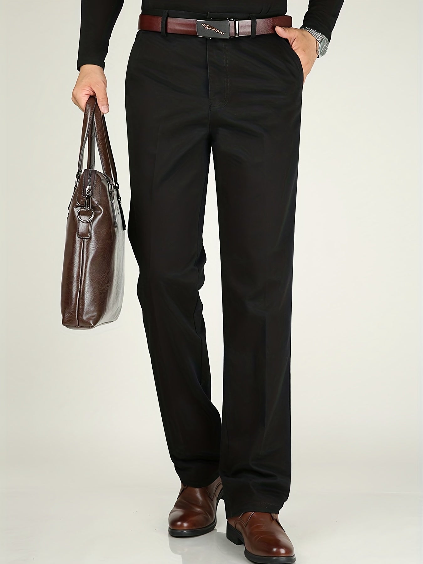 Men's Formal Solid Dress Pants Spring Fall Business