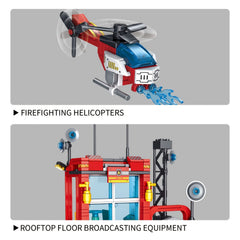 543pcs City Fire Station Building Blocks Set - Great Gift for Kids