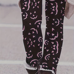 Graphic Print Skinny Leggings Casual Every Stretchy Leggings Women's Clothing