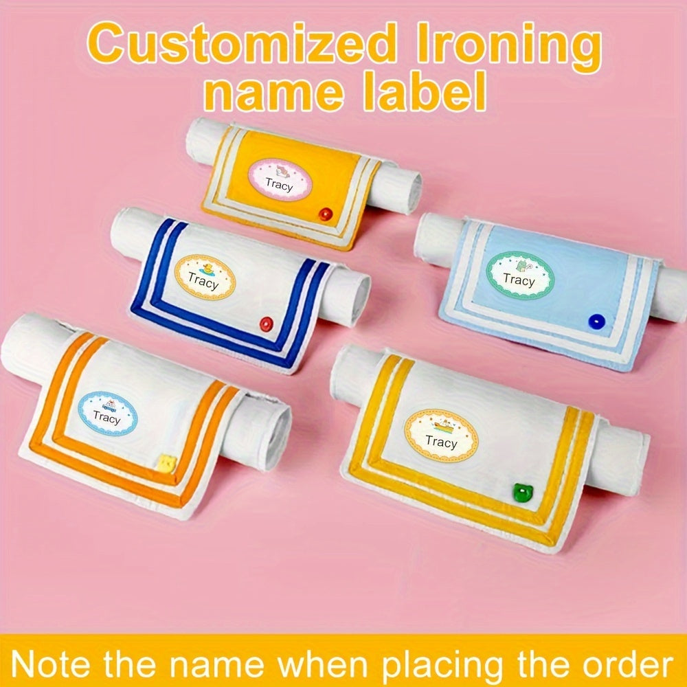 Custom Waterproof Clothing Name Tags - Iron-On - 24 Sheets