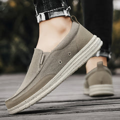 Men's Canvas Loafer Shoes Lightweight Slip On Casual Shoes Men's Sneakers
