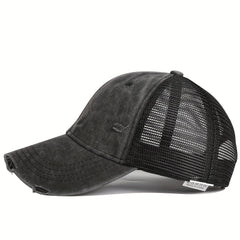 Mesh Baseball Cap Trucker Hat Sunshade Adjustable Hip Hop Outdoor Casual