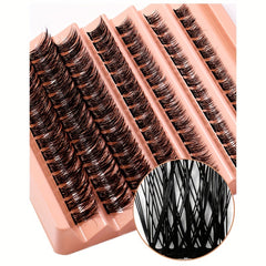7 Rows C Curl Cluster Eyelashes Wispy Cross Lash Extensions