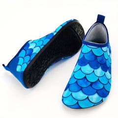 Kids Quick Dry Fish Scale Water Shoes Non Slip Lightweight Aqua Socks