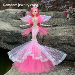 Classic Mermaid Doll Colorful Hair, Glittering Outfit Toy
