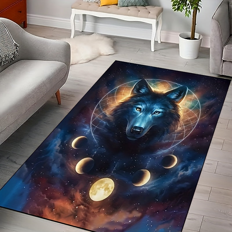 Wolf Pattern Kitchen Rug Animal Pattern Floor Carpet Mats