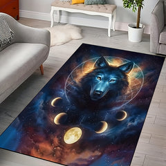 Wolf Pattern Kitchen Rug Animal Pattern Floor Carpet Mats
