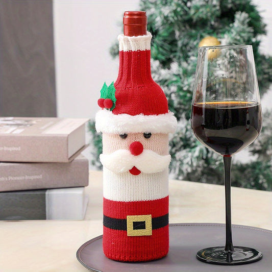 Christmas Decorations Old Man Wine Bottle Set