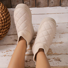 Waterproof Faux Leather Winter Boots Non Slip Snow Boots