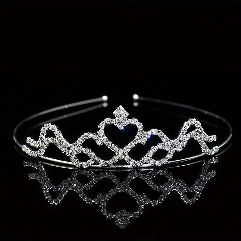 Rhinestone Headband Queen Crown Tiara Wedding Hair Accessory